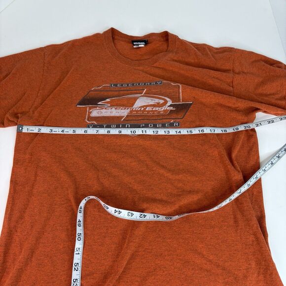 Harley Davidson Screaming Eagle Graphic T Shirt, Large, Orange, Motorcycle Biker - Picture 6 of 7